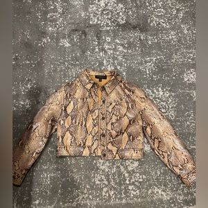 Current air snakeskin leather jacket